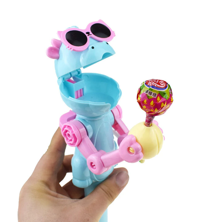 🦖🤖 変な新種！ロボット恐竜のペロペロキャンディおもしろおもちゃ – エイプリルフールにぴったりなギフト！