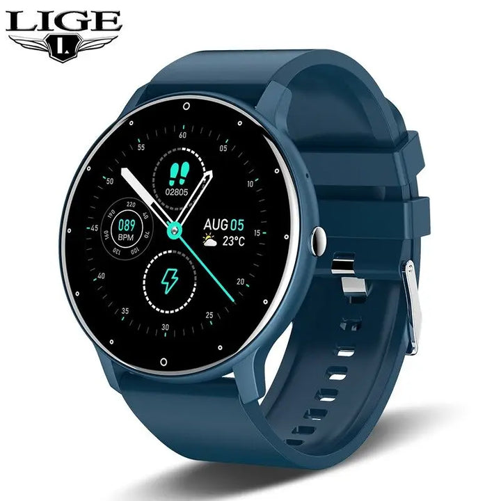LIGE レディーススマートバンドウォッチ｜リアルタイム天気予報・アクティビティトラッカー・心拍数モニター搭載｜スポーツ対応・女性＆男性用スマートウォッチ