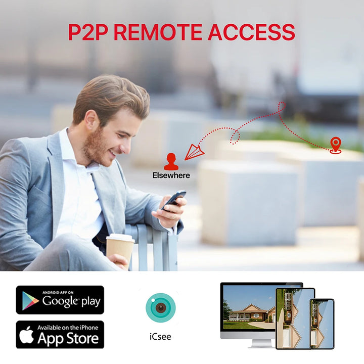 ４Ｋ・８ＭＰ ＨＤ Ｗｉ-Ｆｉ ＰＴＺ屋外カメラ｜６ＭＰデュアルレンズ・デュアルスクリーン搭載｜ＡＩ自動追跡ＩＰカメラ｜ＣＣＴＶ音声＆映像監視｜Ｐ２Ｐ・ｉＣＳｅｅ対応