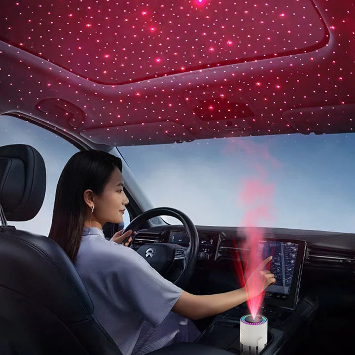 280ML卓上加湿器 – カラフルなライト付き静音回転式クリエイティブカップ型、家庭・車載用
