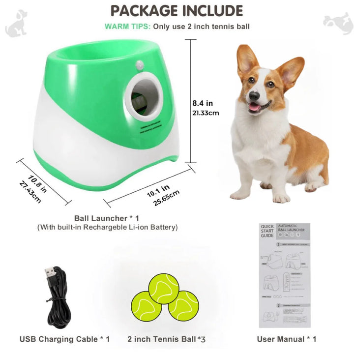 自動ドッグランチャー – USB充電式インタラクティブ犬用おもちゃ
