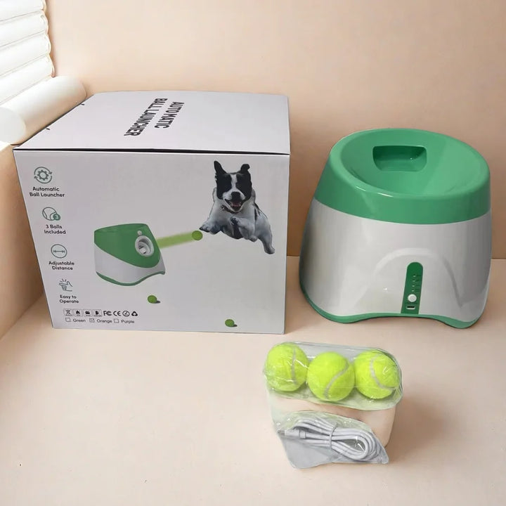 自動ドッグランチャー – USB充電式インタラクティブ犬用おもちゃ