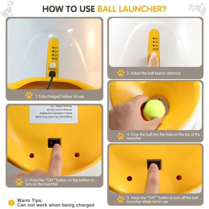 自動ドッグランチャー – USB充電式インタラクティブ犬用おもちゃ