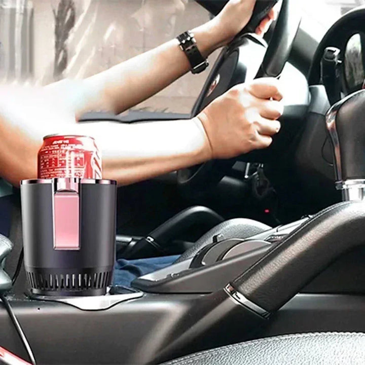 "2in1 スマートカップ：車、オフィス、家庭用のポータブル冷却・加熱カップ"